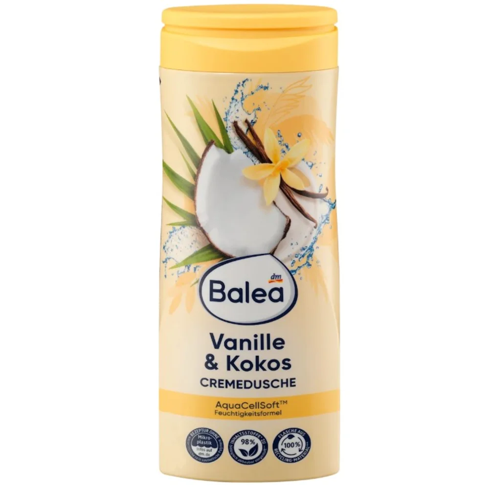 Крем-гель для душа Balea Vanille & Cocos с ароматом ванили и кокоса 300 мл