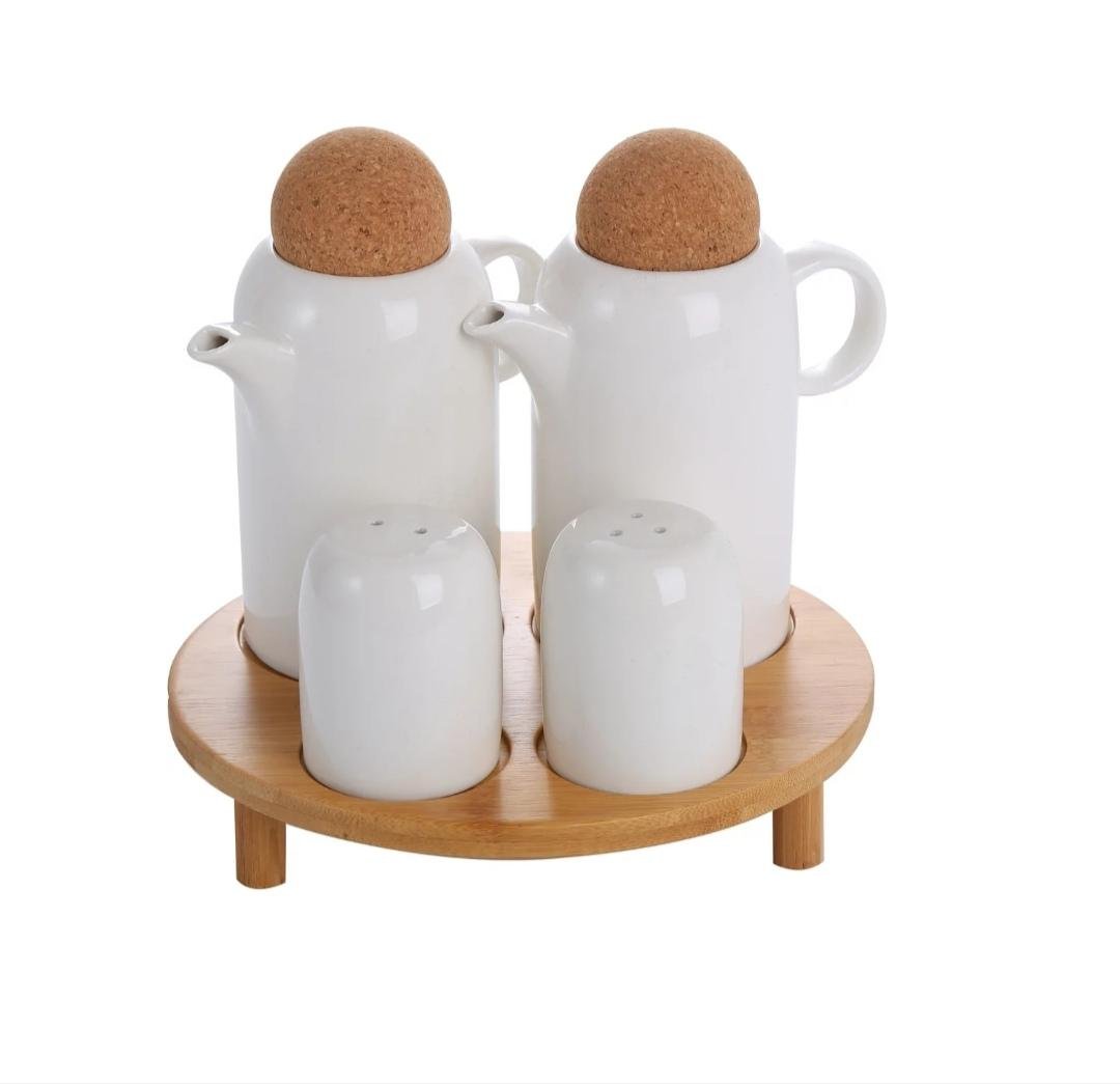 Набор для специй и жидких текстур TS Kitchen HP274 керамика на подставке 4 пр. Белый (18815059)