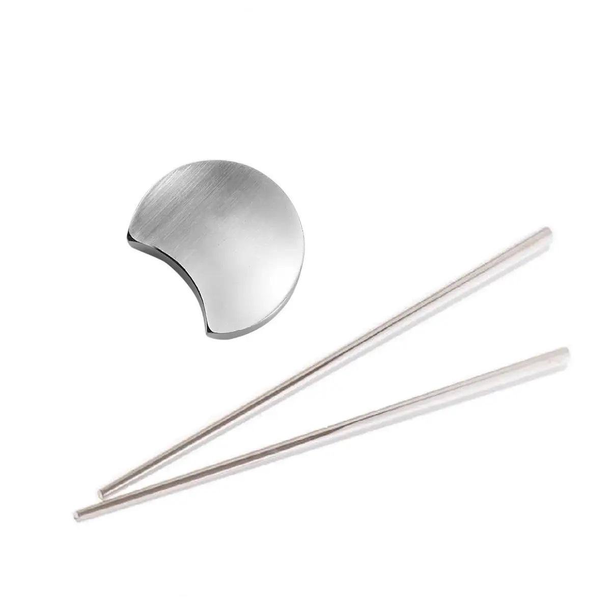 Набор из двух круглых подставок и палочек для суши REMY-DECOR Серебряный