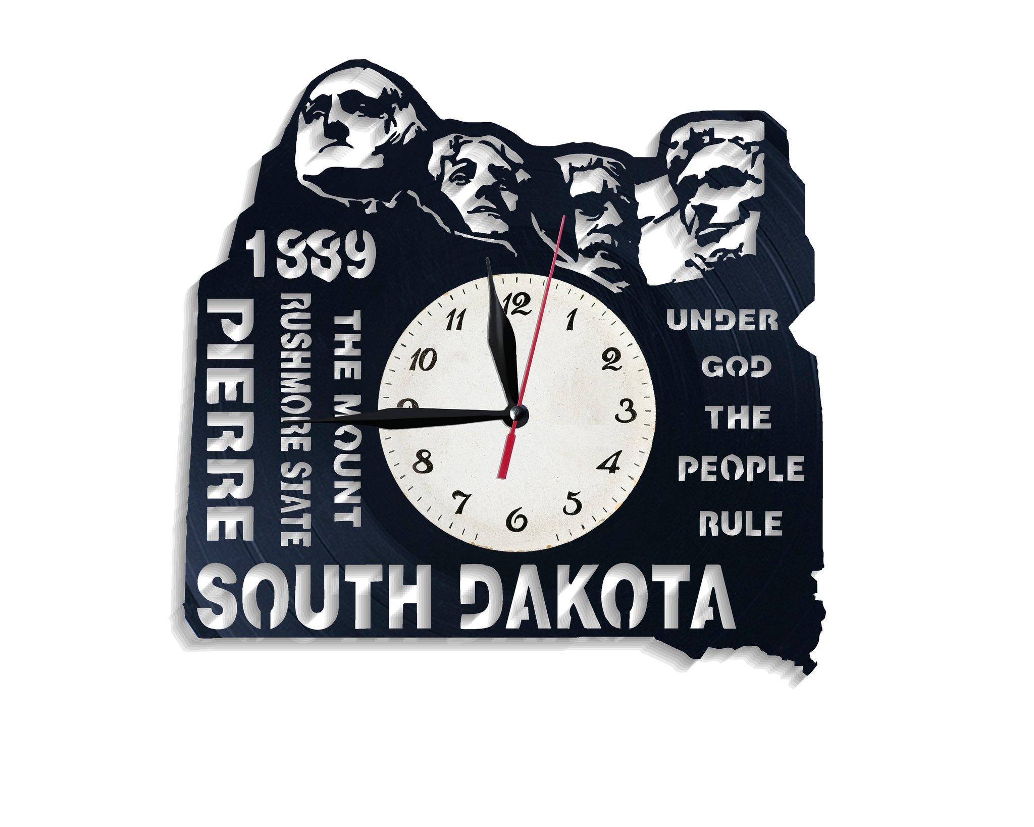 Часы настенные Южная Дакота 2834 из виниловой пластинки