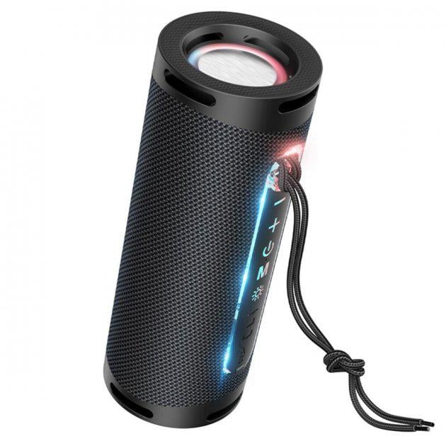 Колонка портативна Bluetooth Hoco HC9 Dazzling Pulse Sports BT Speaker з Led підсвічуванням Black - фото 1