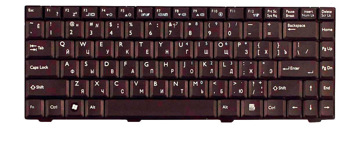 Клавиатура для ноутбука Benq Joybook R43 Black