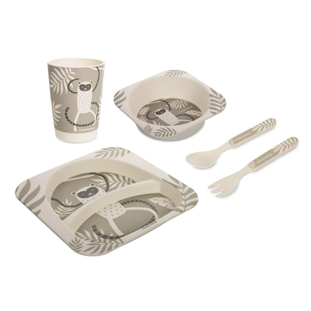 Набір посуду бамбуковий Canpol Babies LEMUR 5 ел. (2447934523)