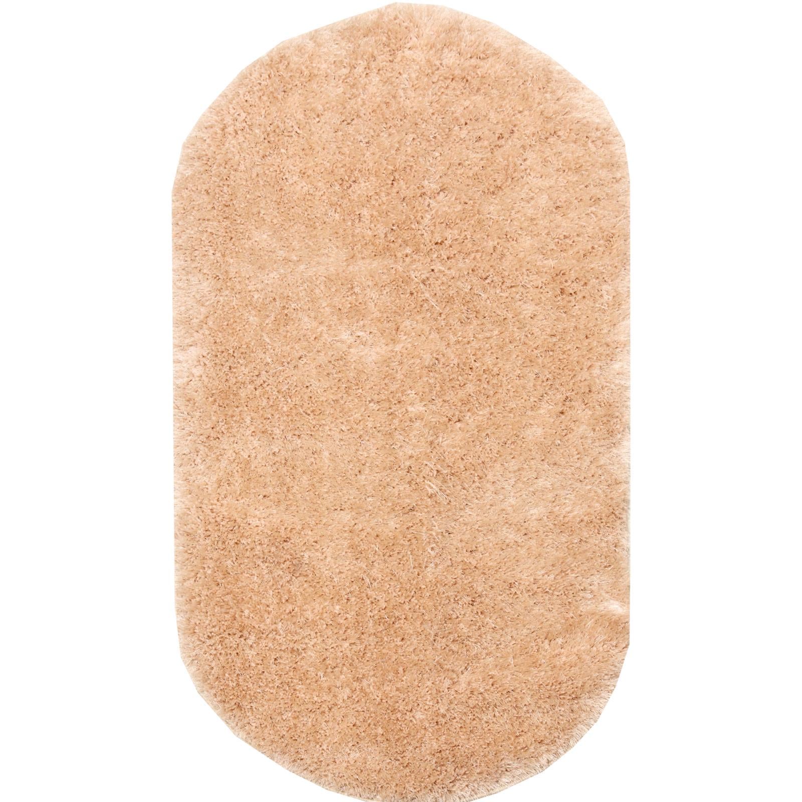 Ковер с длинным ворсом Rubin Defier 1000 овальный 0,8x1,5 м Бежевый (00-00010291)