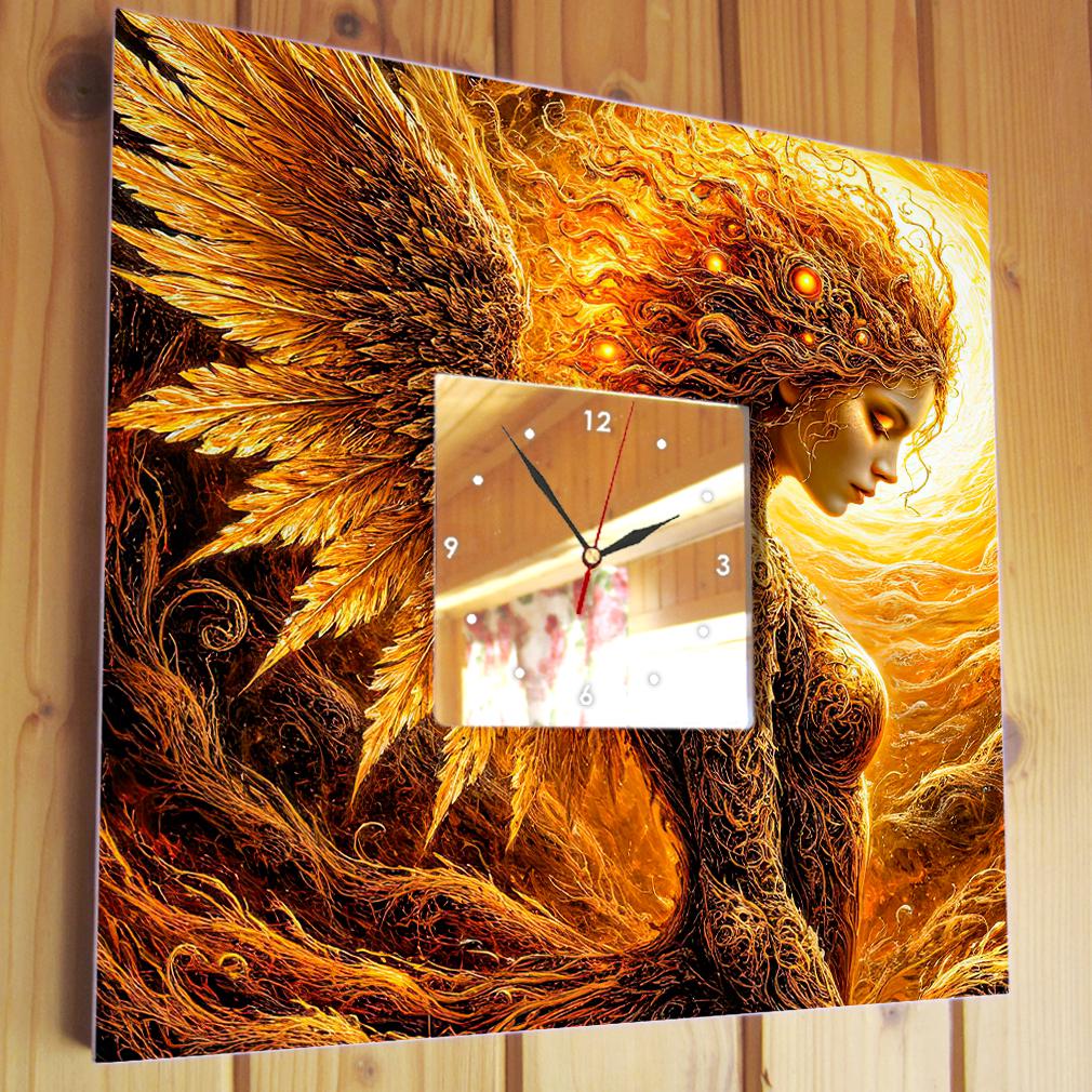 Часы Огненная Леди 260x260 мм (C04653) - фото 2 Часы Огненная Леди 260x260 мм (C04653) - фото 2