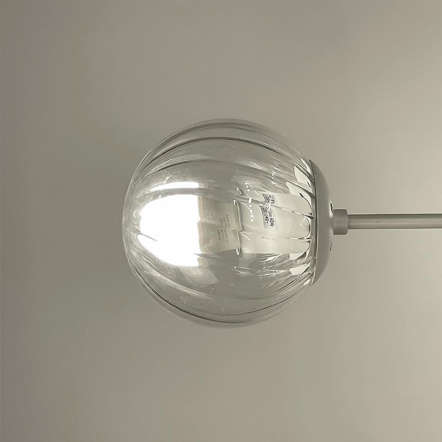 Люстра стельова на 6 прозорих плафонів Білий (51797/6 WT+CL) - фото 3