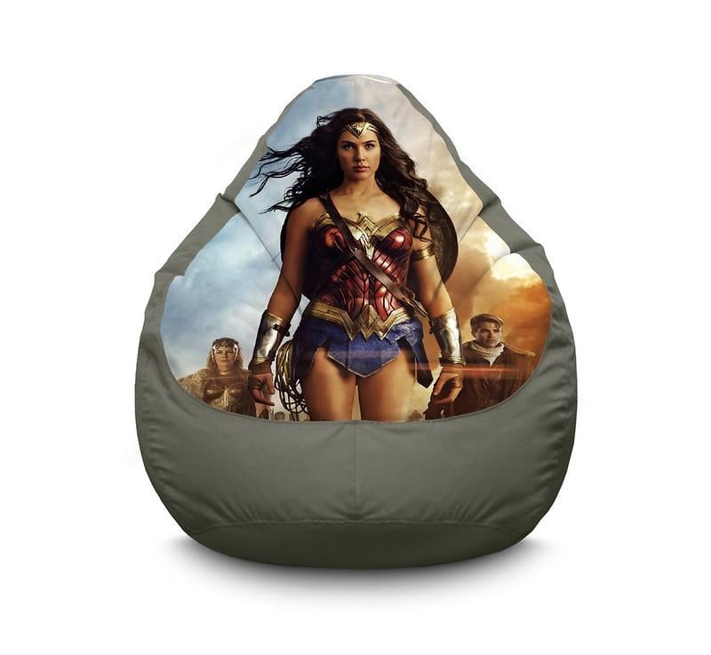 Крісло мішок iPuff Wonder Woman Armor Оксфорд XXL 90х125 см Сірий Крісло мішок iPuff Wonder Woman Armor Оксфорд XXL 90х125 см Сірий