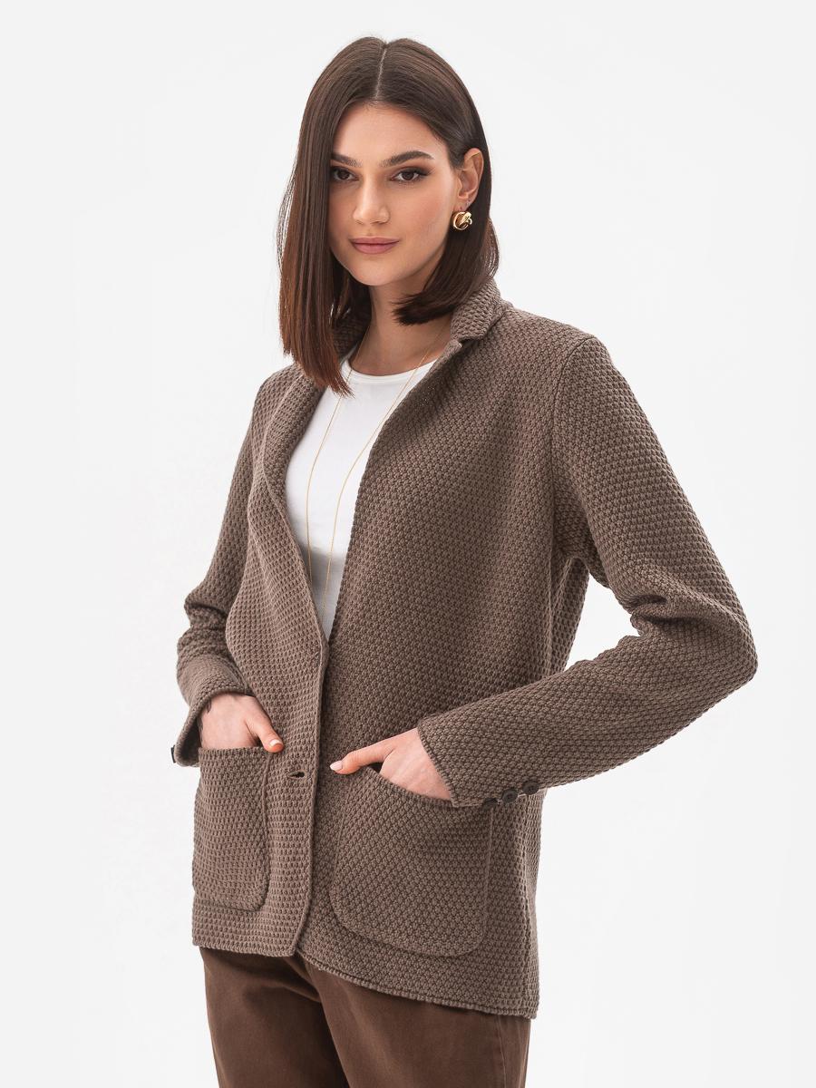 Піджак жіночий рисової в'язки SVTR р. 40-42 Капучино (598) - фото 10 Піджак жіночий рисової в'язки SVTR р. 40-42 Капучино (598) - фото 10