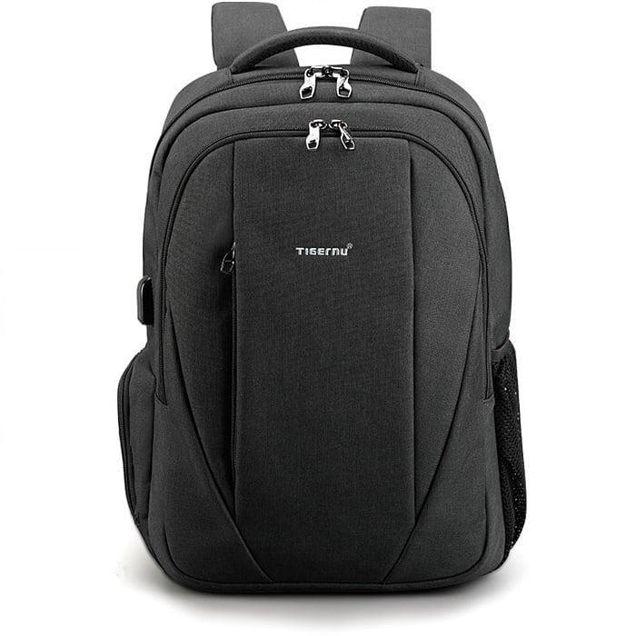 Рюкзак городской офисный Tigernu T-B3399 22 л с USB для ноутбука 15,6'' Black Grey (17051)