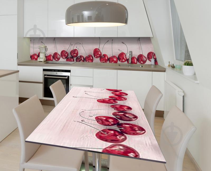 Наклейка 3Д виниловая на стол Zatarga «Вишнёвый парад» 600х1200 мм (Z184123st)