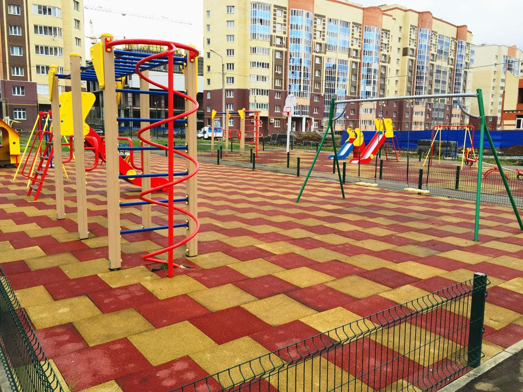 Плитка резиновая PuzzleGym 500х500х10 мм Желтый - фото 5