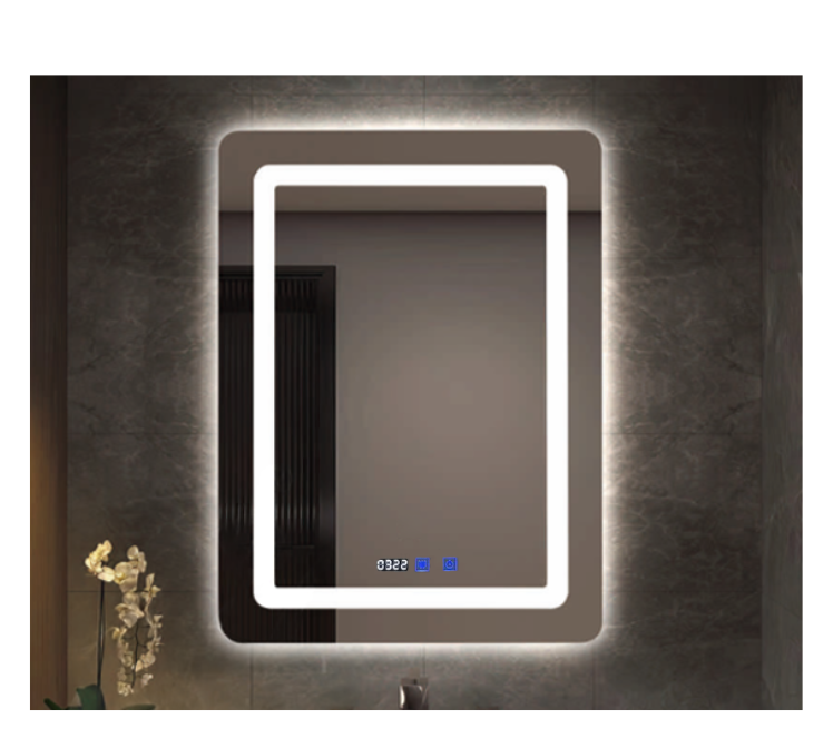 Зеркало вертикальное с подсветкой LED в ванную комнату 50х70 см