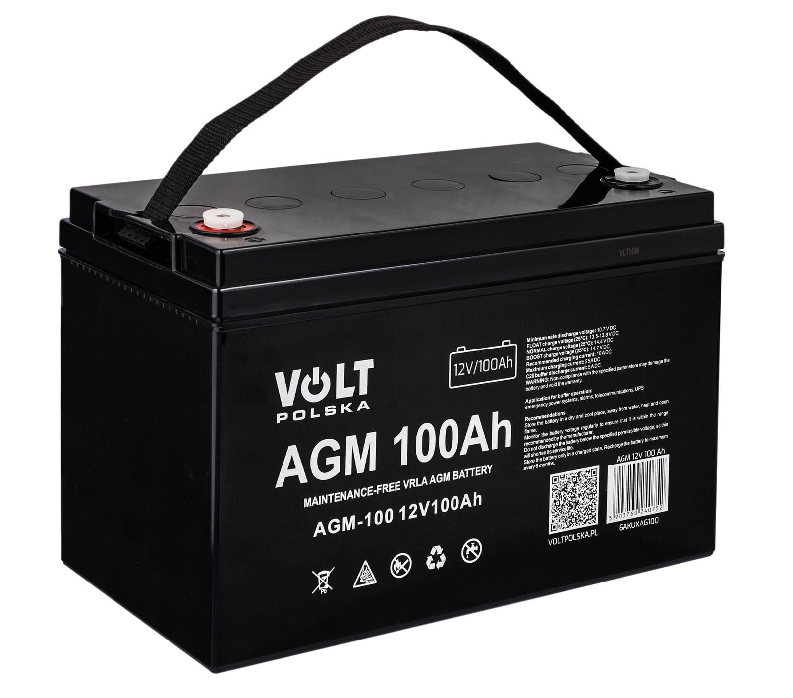 Аккумулятор Volt Polska AGM VRLA 12V 100 Ah (6AKUXAG100) Аккумулятор Volt Polska AGM VRLA 12V 100 Ah (6AKUXAG100)