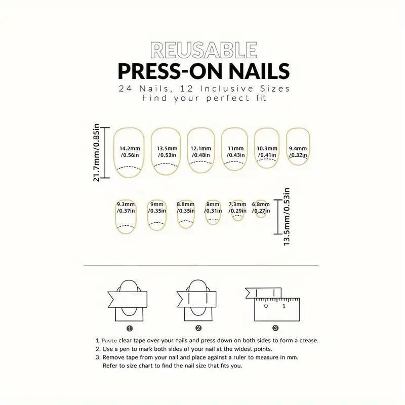 Накладные ногти короткие френч Бабочки овальная форма с клеевыми пластинами 24 шт. Белый с черным (2789190706) - фото 10 Накладные ногти короткие френч Бабочки овальная форма с клеевыми пластинами 24 шт. Белый с черным (2789190706) - фото 10
