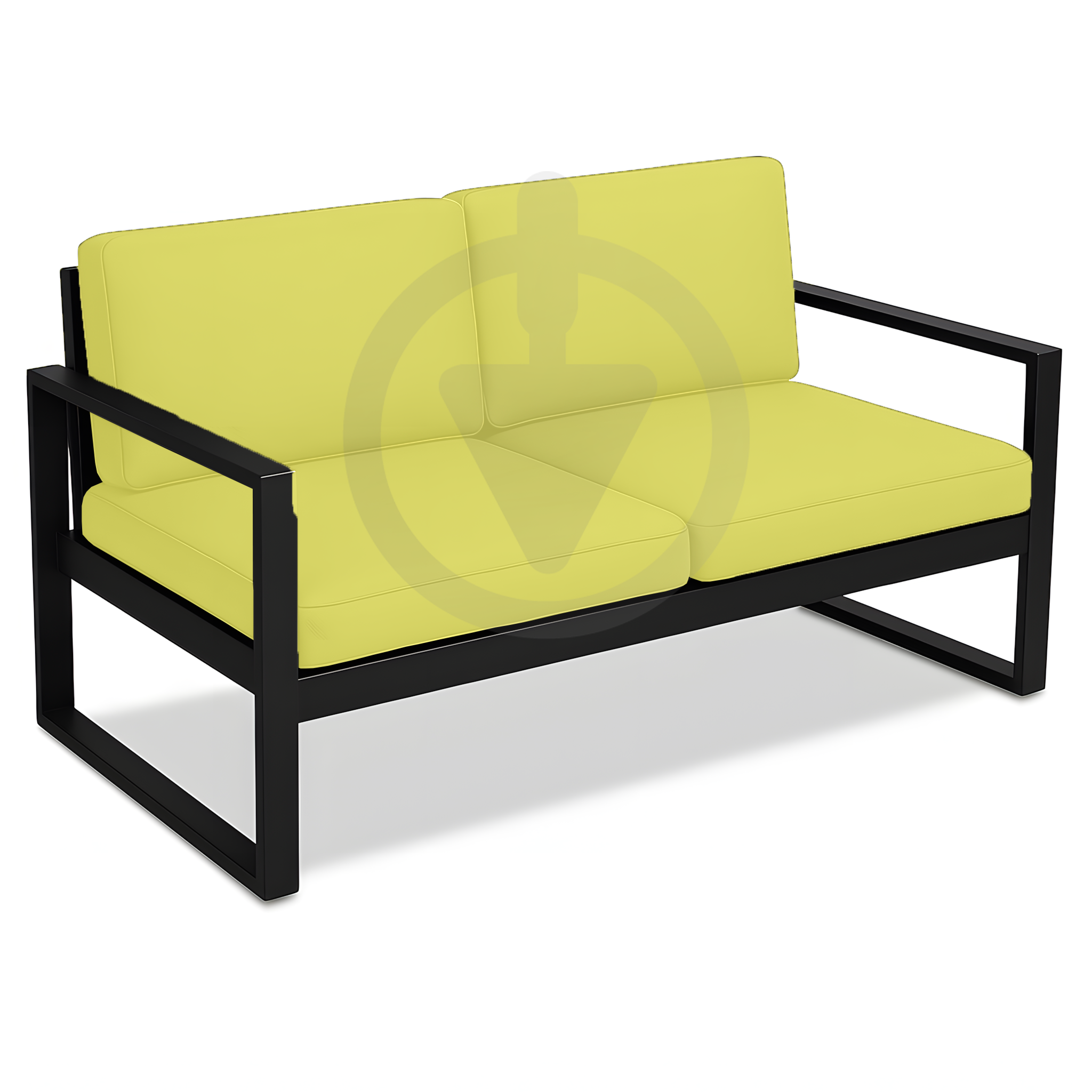 Диван металлический AVVS Бостон лофт с подлокотниками рогожка 130 см Салатовый - фото 1 Диван металлический AVVS Бостон лофт с подлокотниками рогожка 130 см Салатовый - фото 1