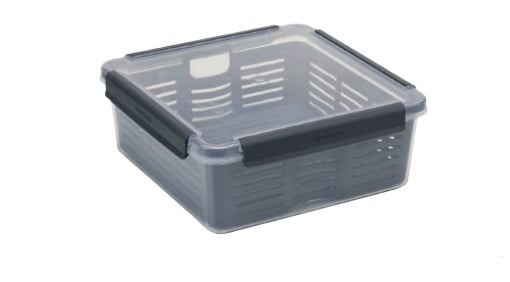 Контейнер пищевой Plast Team Copenhagen 2.5 л квадратный вакуумный с ситом - фото 1