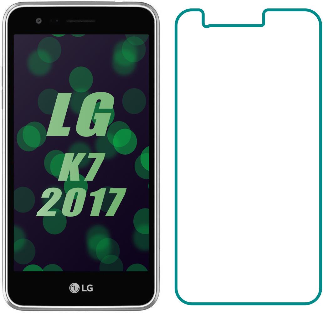 Защитное стекло LG K7 2017 (Прозрачное 2.5 D 9H) (04733)