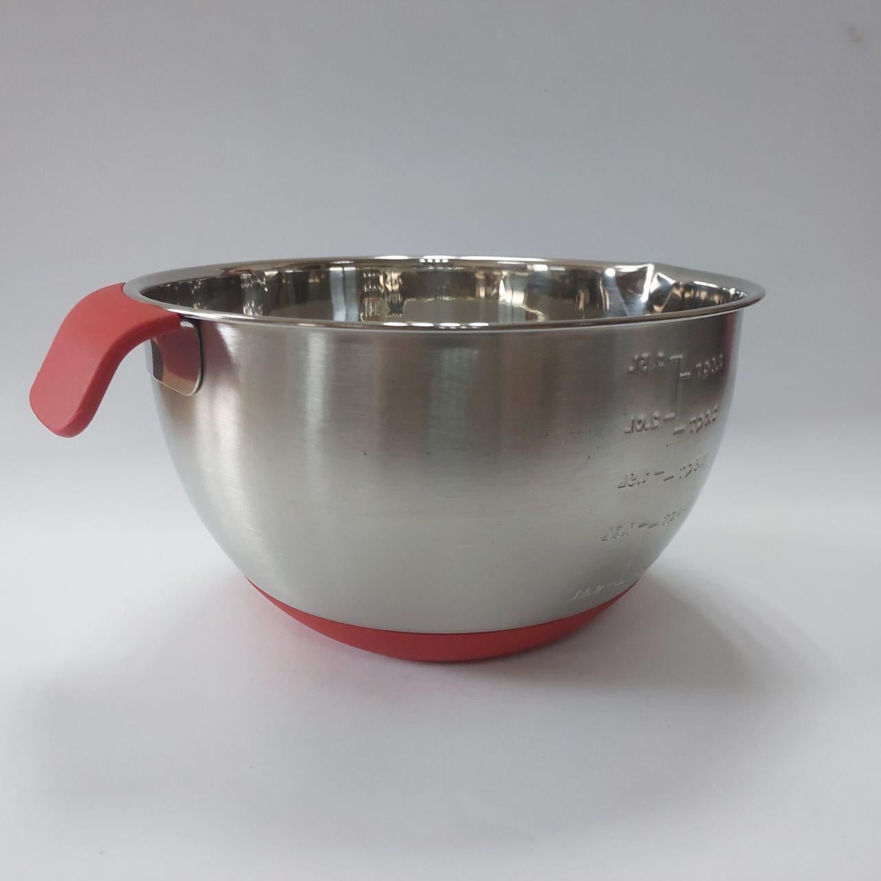 Миска Dynasty из нержавеющей стали с силиконовым дном и ручкой Миска Dynasty из нержавеющей стали с силиконовым дном и ручкой