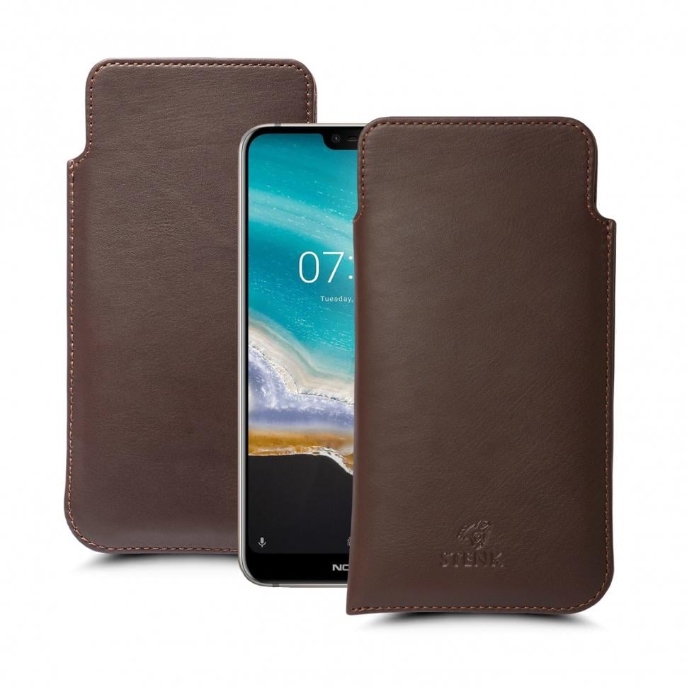Футляр Stenk Elegance для Nokia 7.1 Коричневый (63032)