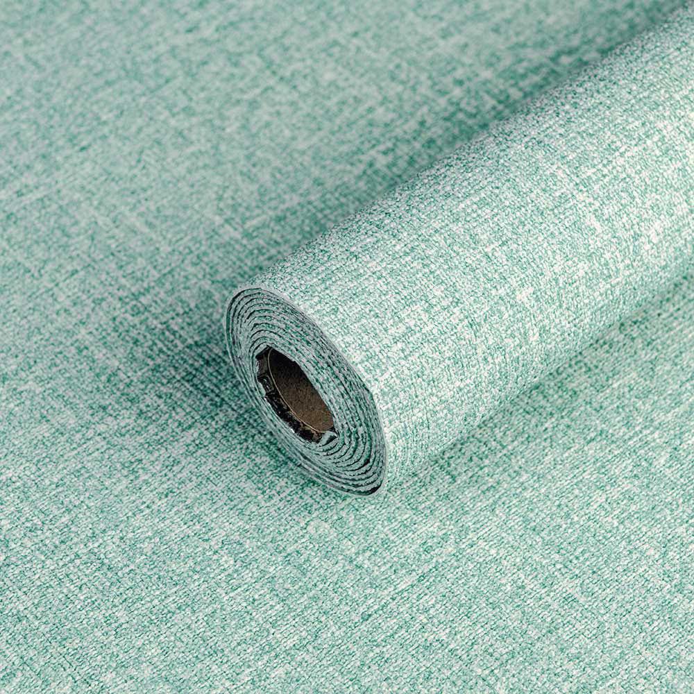 Обои самоклеющиеся Linen Foam wallpaper in roll YM-11 50x280 см 2,5 мм Deep Green/White (SW-00002019) - фото 1