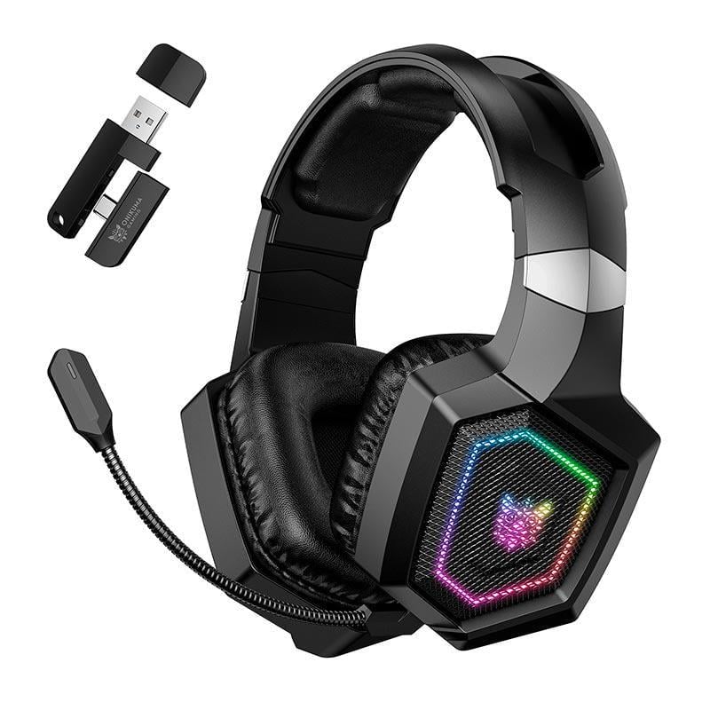 Наушники беспроводные геймерские Onikuma GT806 Bluetooth 5.4 2,4G RGB Black (71dbe5d2)