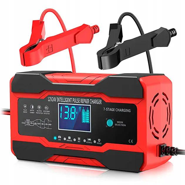 Зарядное устройство автомобильного аккумулятора 40-100 Ач 180 Вт 12v/10a импульсное (opt-103741)