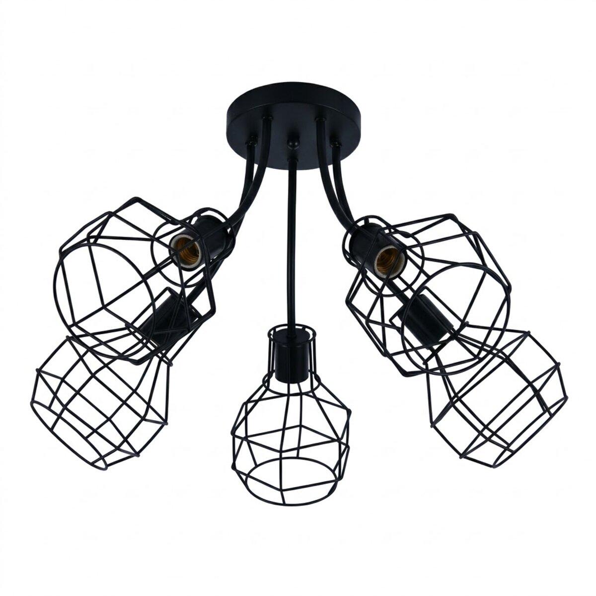 Люстра потолочная в стиле лофт Light House SRS-20563/5 Черный Люстра потолочная в стиле лофт Light House SRS-20563/5 Черный