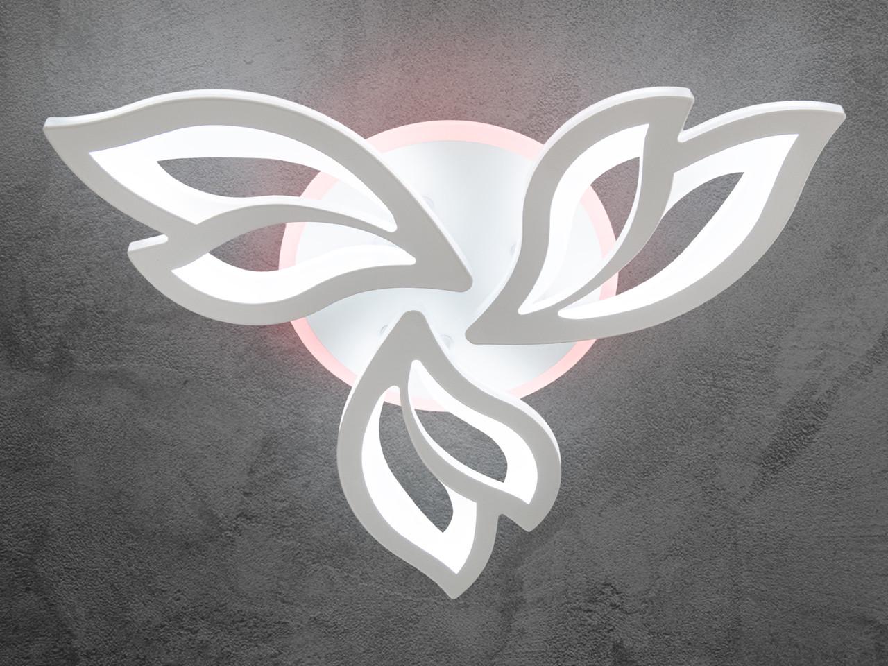 Люстра LED с димером 8165-3WH-LS 55 W на 8 м2 Белый (2437060106) - фото 3