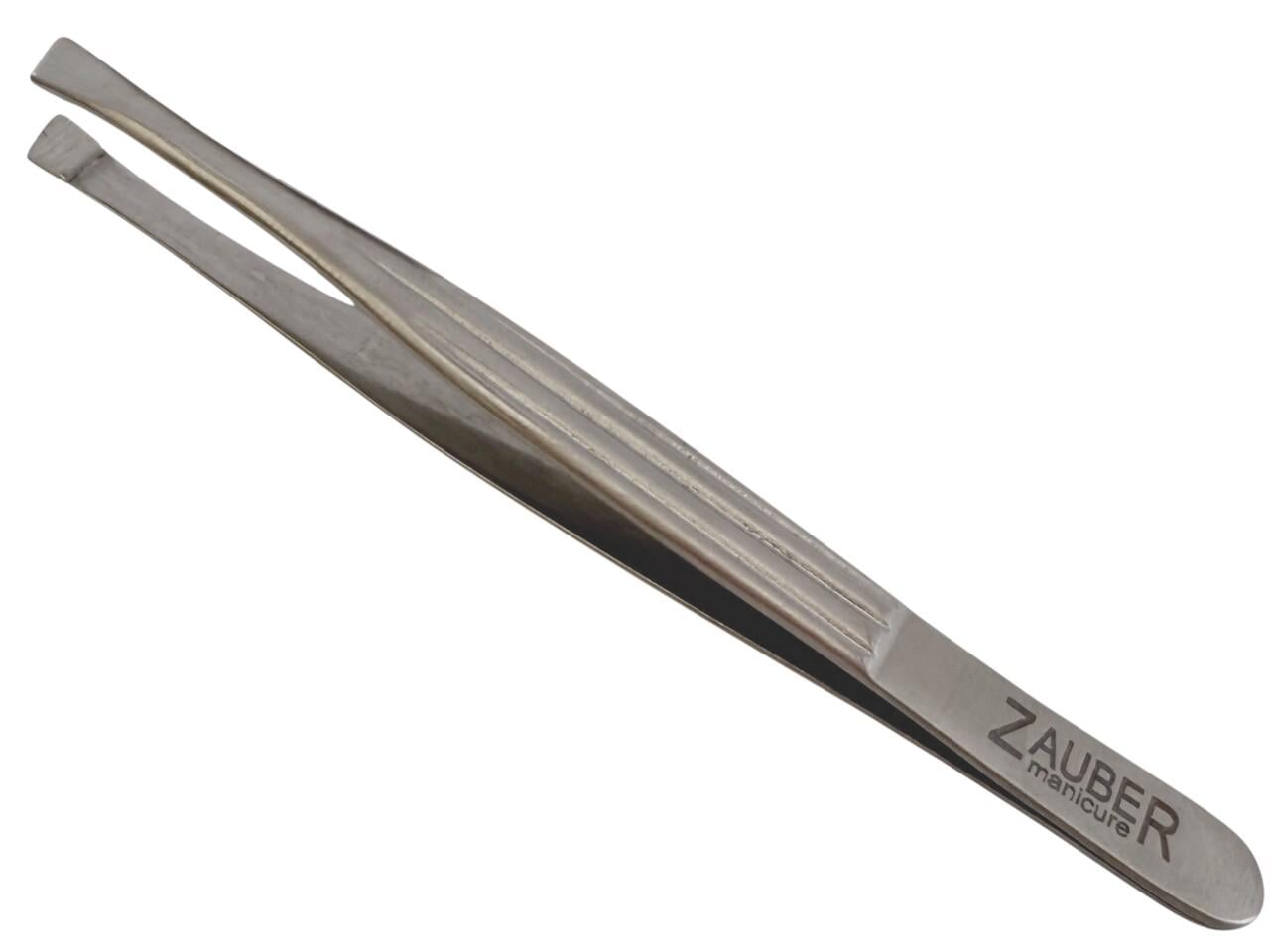 Пінцет для брів скошений Zauber-manicure T-374 Сріблястий (27735344)