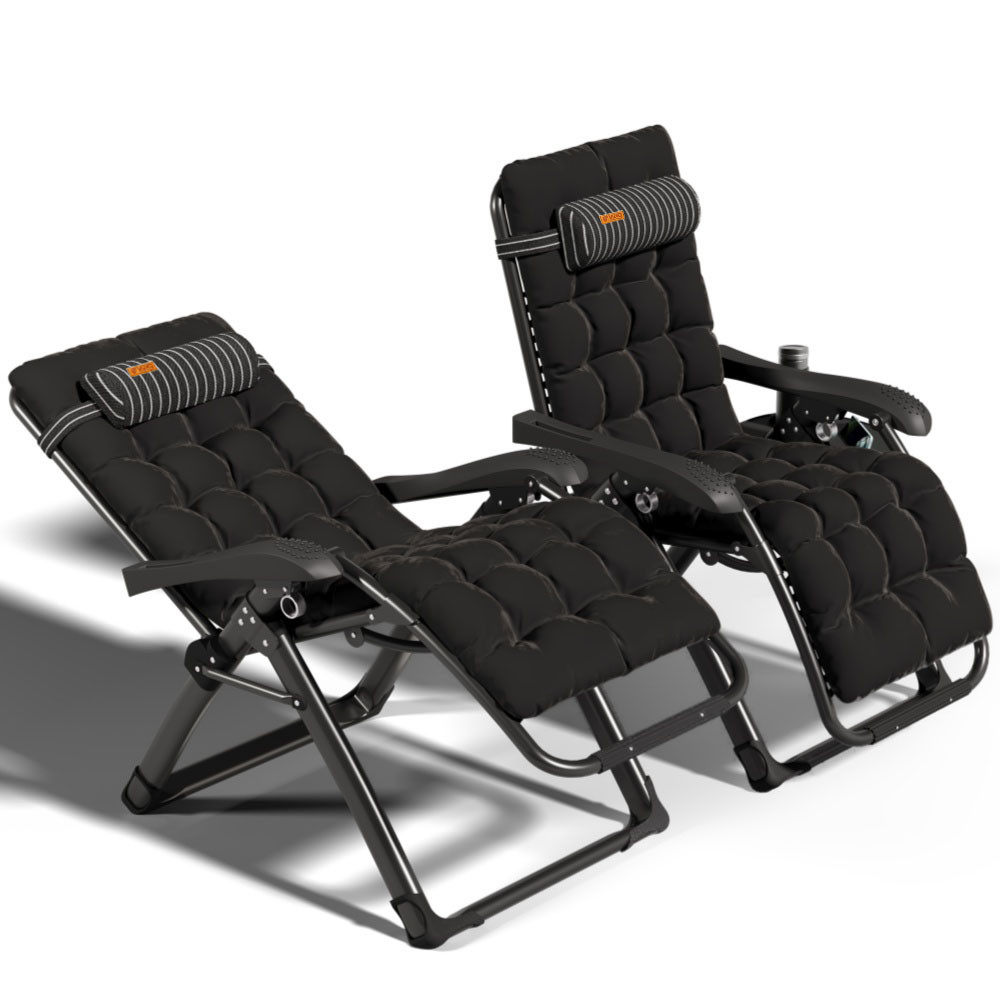 Шезлонг садовый Zero Gravity WCG S13-PP Mafia с подушкой/матрасом Черный (S13-PP 1) - фото 7