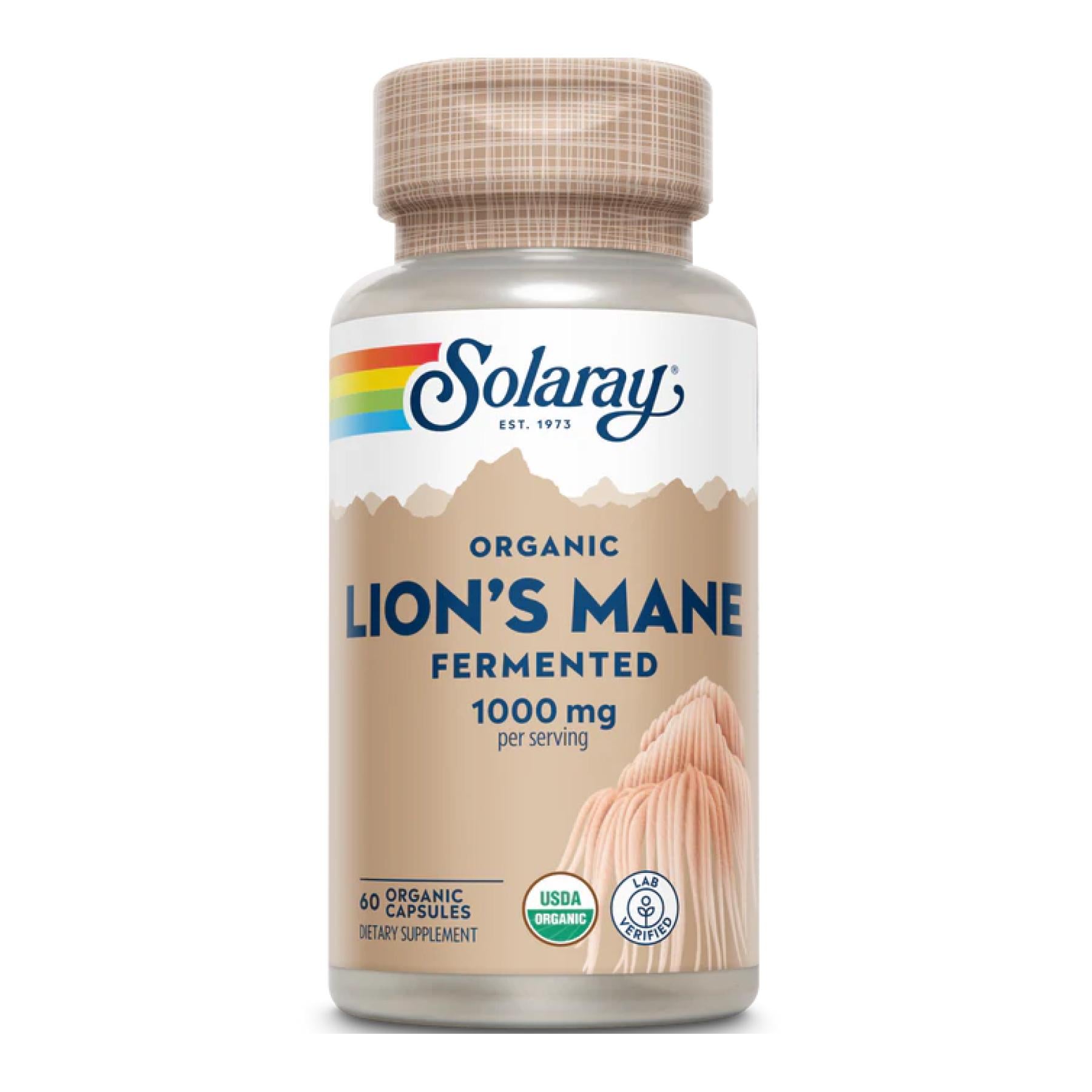 Натуральная добавка Organic Lion's Mane Fermented 1000 mg 60 caps (2023-10-2120)