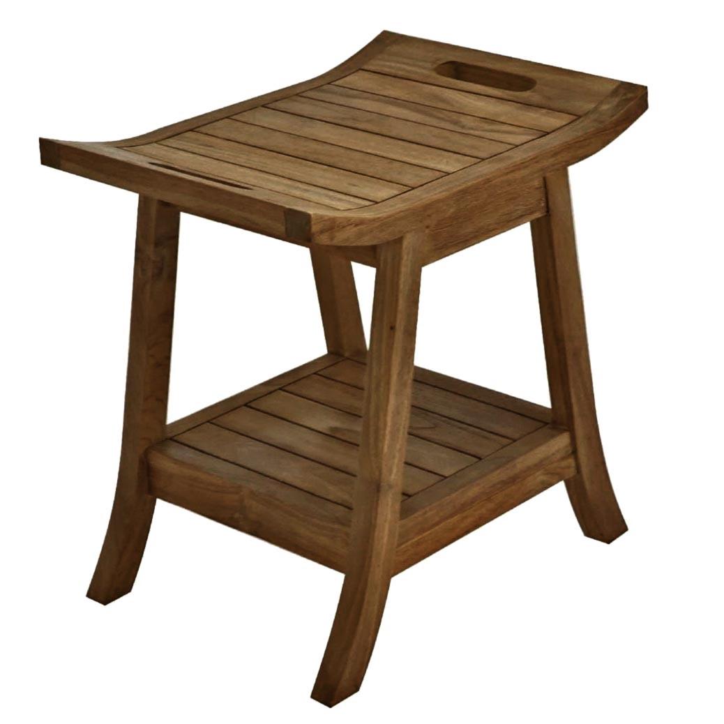 Табурет для ванной из дерева Леканто Корица (ТВН-014533) Табурет для ванной из дерева Леканто Корица (ТВН-014533)