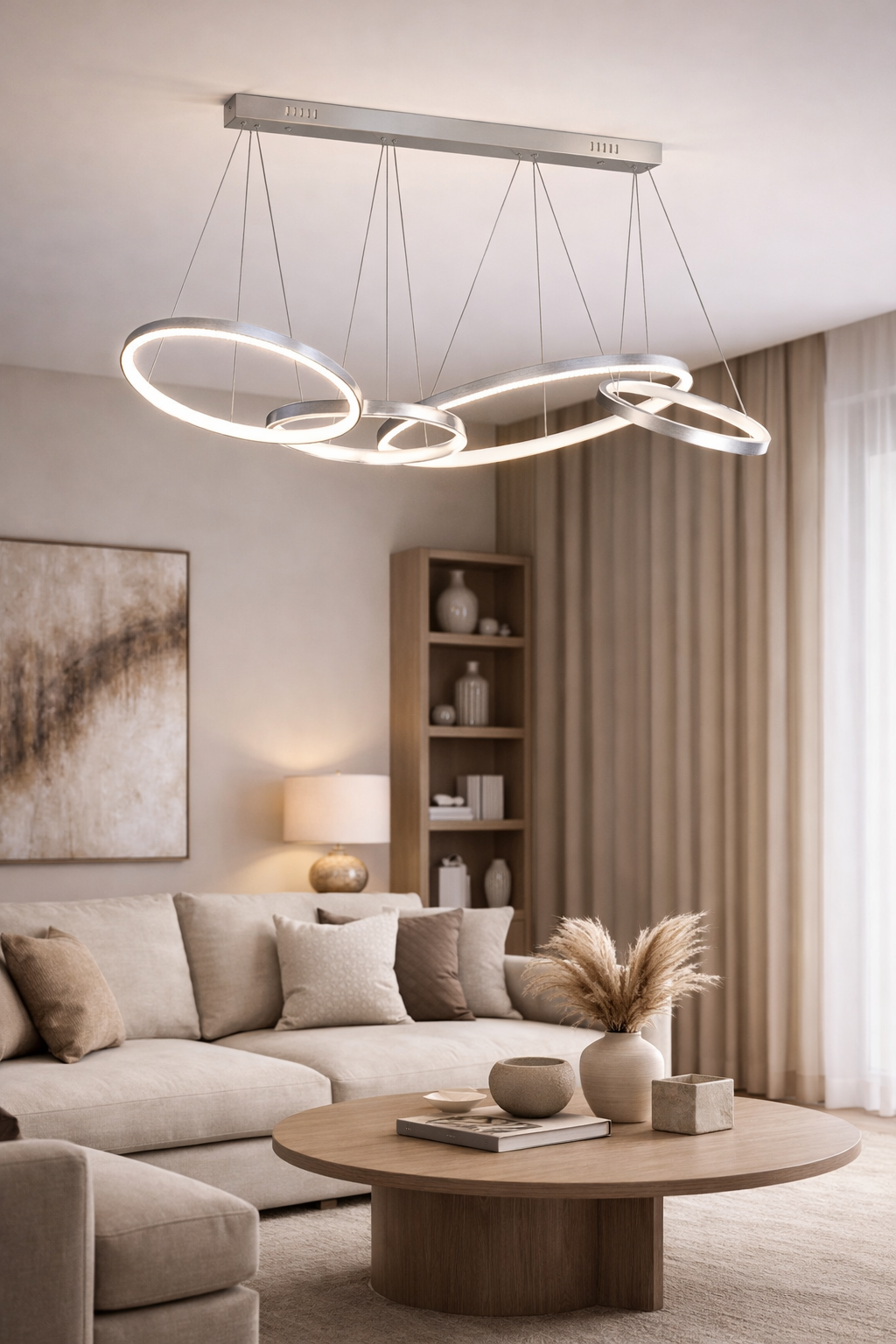 Люстра Flow Motion LED нейтральный свет 80W (20338/4CH)