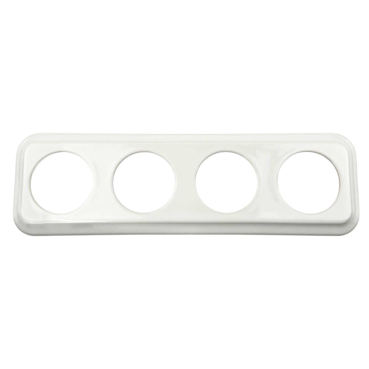 Рамка керамическая квадратная Keruida на 4 поста для скрытого монтажа Белый