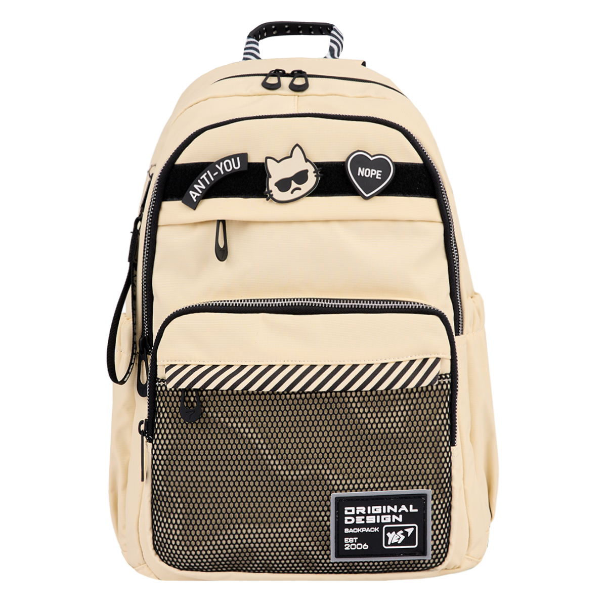 Рюкзак школьный YES TS-47 Anti-You 45,5х31,5х15,5 см Бежевый (559912) - фото 2 Рюкзак школьный YES TS-47 Anti-You 45,5х31,5х15,5 см Бежевый (559912) - фото 2