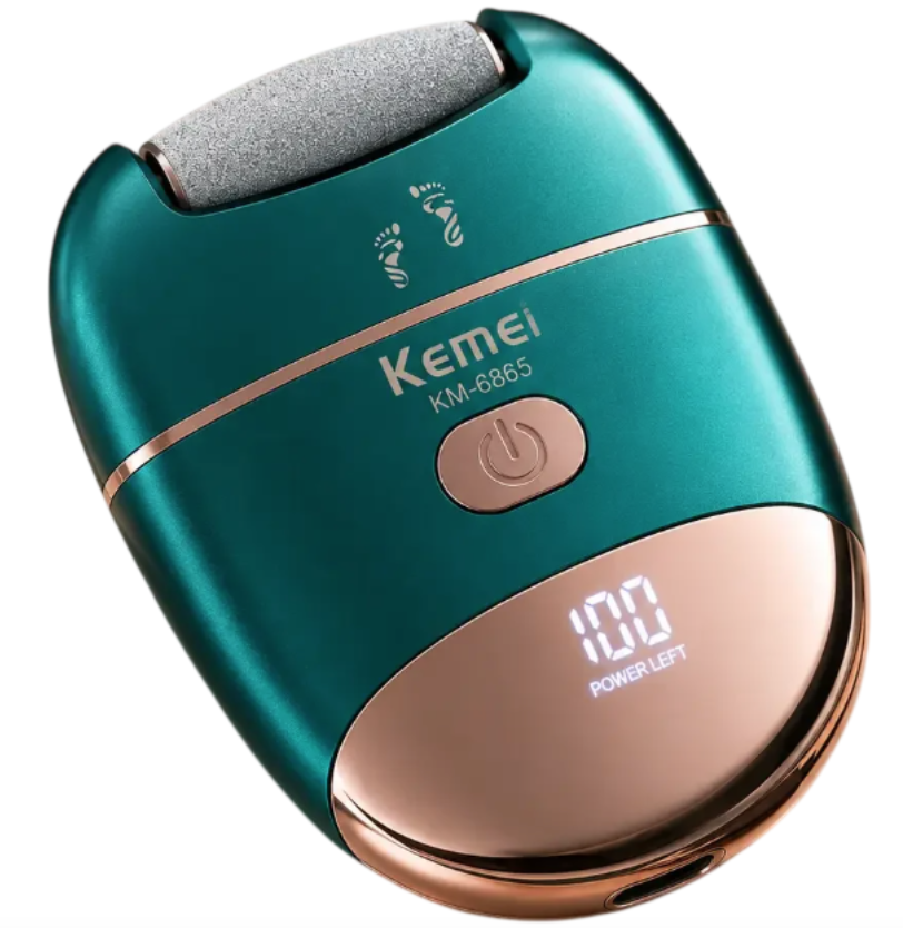 Электрическая пемза для ног Kemei KM-6865 Зеленый (35480011) Электрическая пемза для ног Kemei KM-6865 Зеленый (35480011)