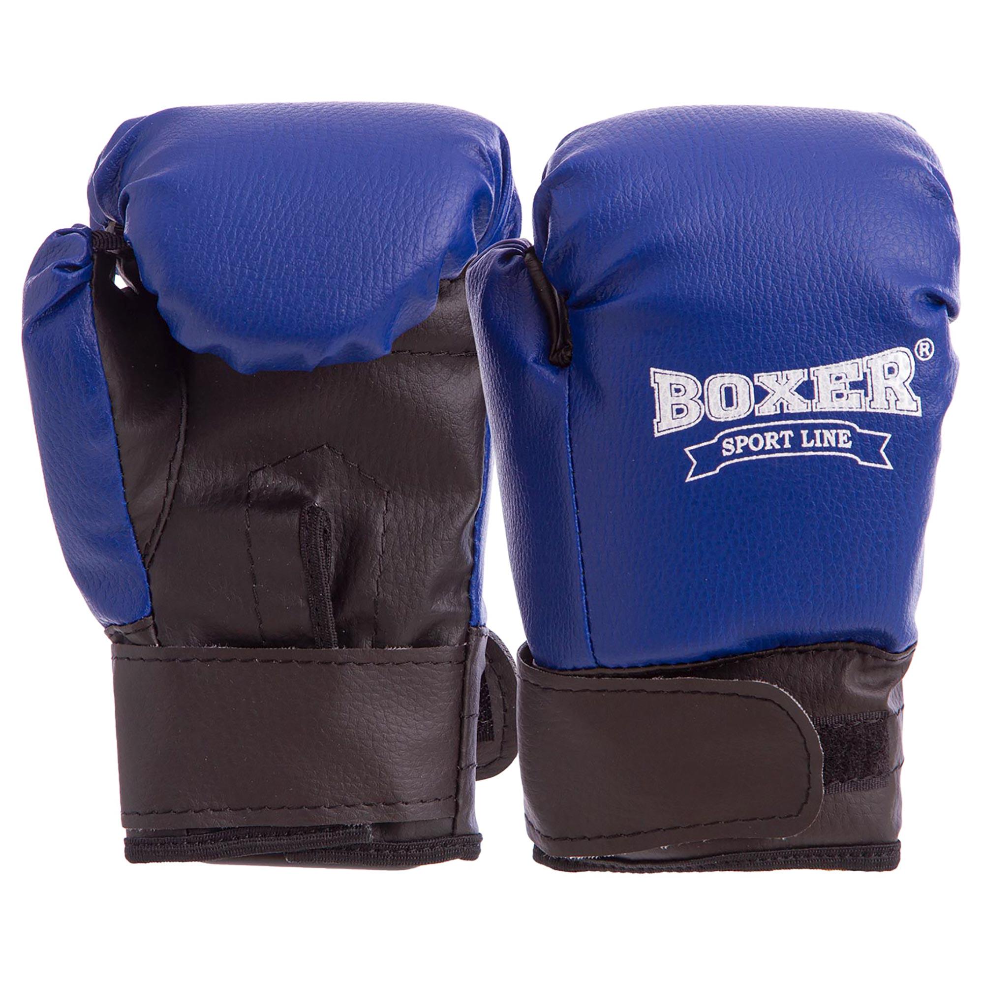 Перчатки боксерские детские BOXER 4oz Синий (2026_Синий_4_унции)