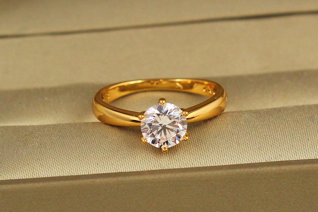 Кольцо Xuping Jewelry Шесть граней счастья р. 16 Золотистый Кольцо Xuping Jewelry Шесть граней счастья р. 16 Золотистый