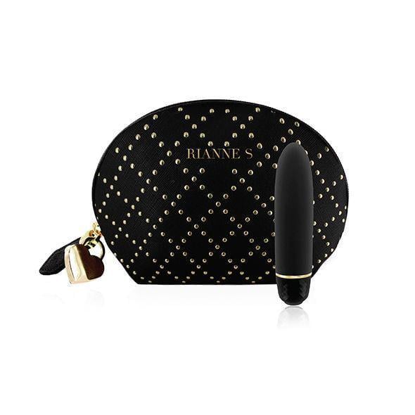 Виброшар RIANNE S Classique Vibe минивибратор на 7 режимов/чехол-косметичка Stud Black (SO3860)