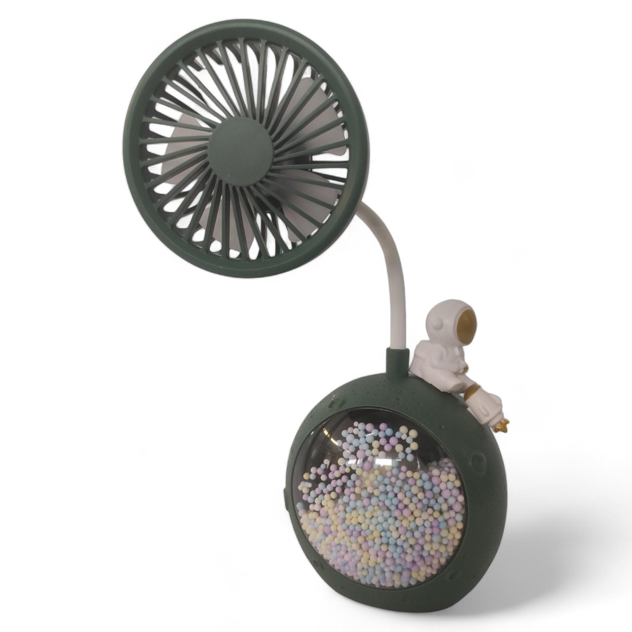 Вентилятор-ночник портативный Mini Fan HD-6604 USB 1000 mAh Green (B_HD6604Green)