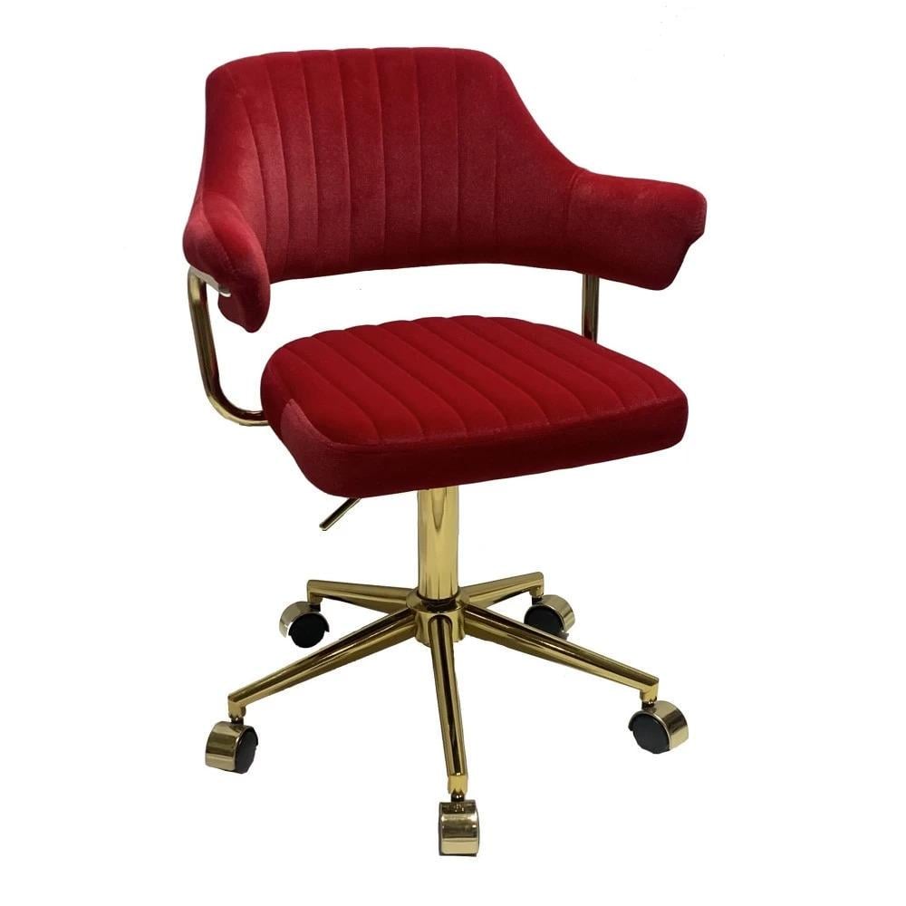 Стул BOTTLE OFFICE MODERN GOLD бархат Красный (900506)