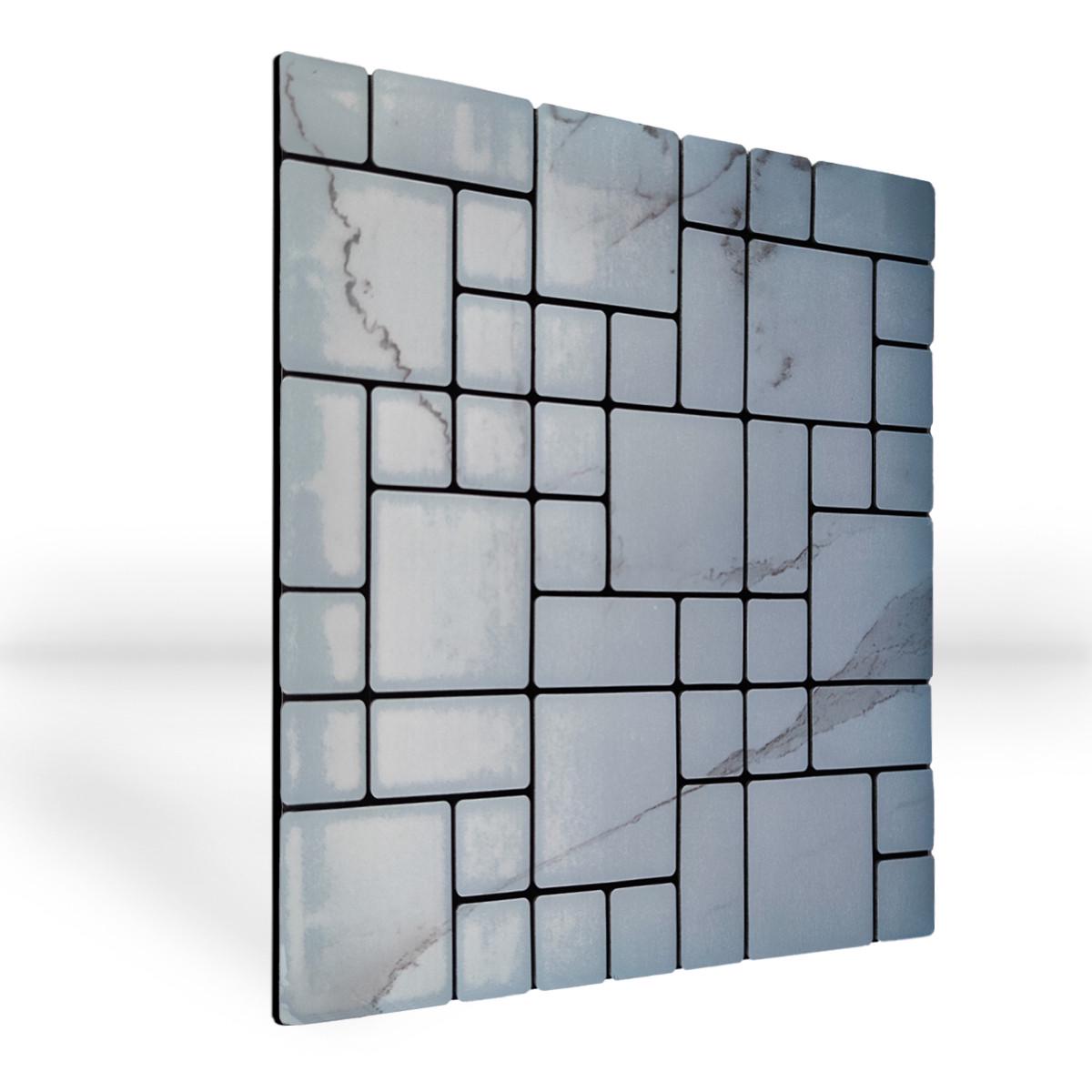 Плитка самоклеящаяся виниловая PET фигуры 30х30 см 4 мм Светло-серый