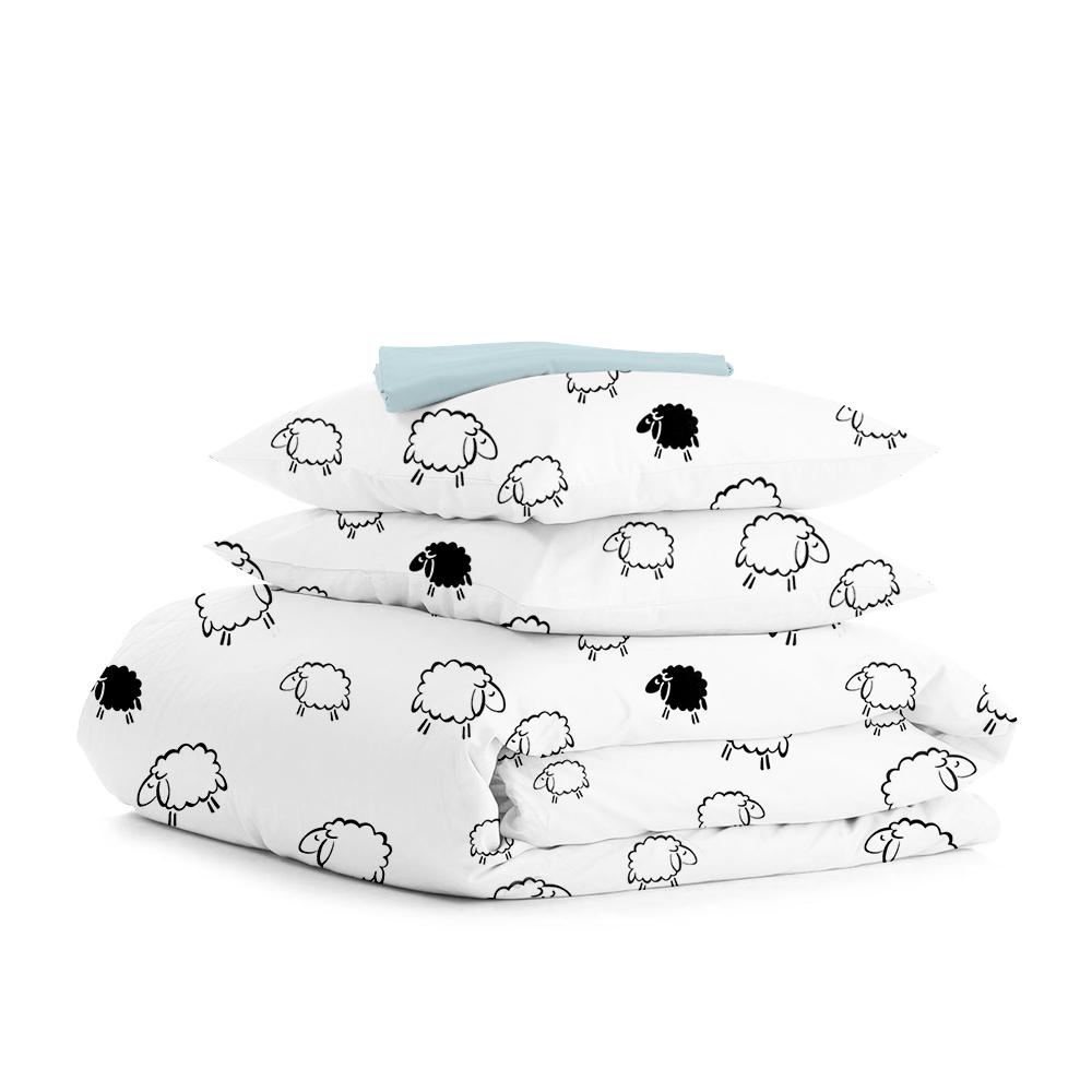Комплект белья Cosas Sheep dark black постельного евро 200х220 см (4822052092095)