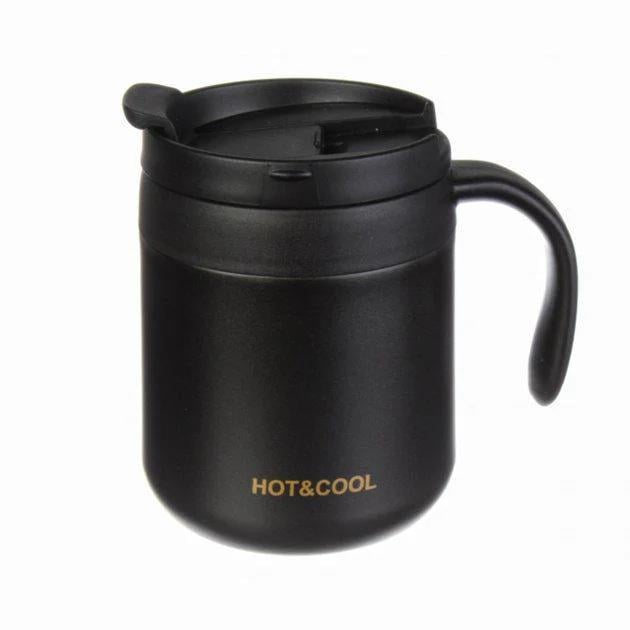 Термокружка Hot&Cool из нержавеющей стали для напитков 350 мл Black