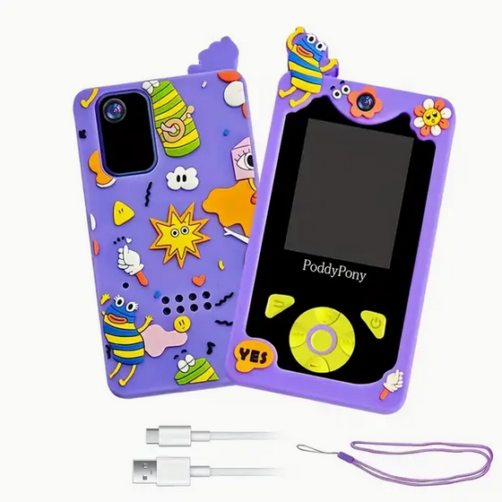 Телефон детский с играми и двойной камерой Фиолетовый (C6-YES)