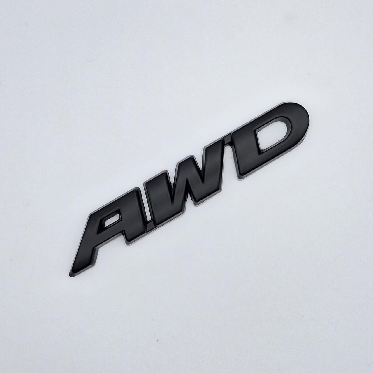 Эмблема надпись AWD металл 9х1,5 см Черный матовый (1673881865)