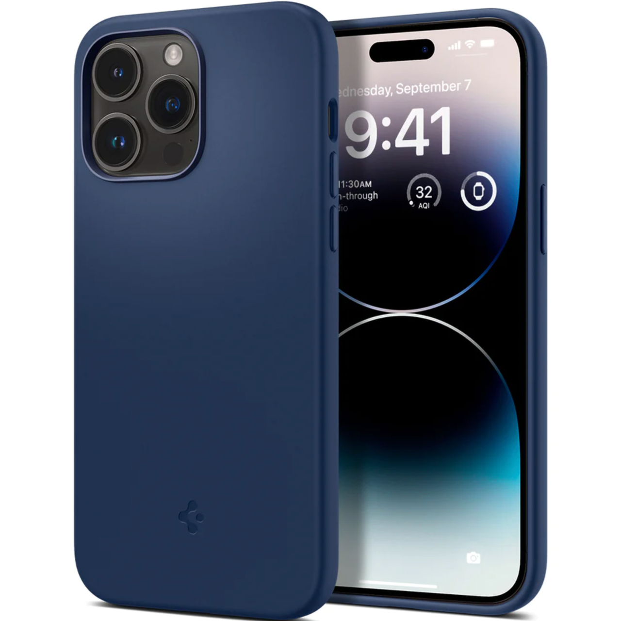 Чехол Spigen Silicone Fit Series Case with MagSafe for iPhone 14 Pro Max, Navy Blue (ACS04847)