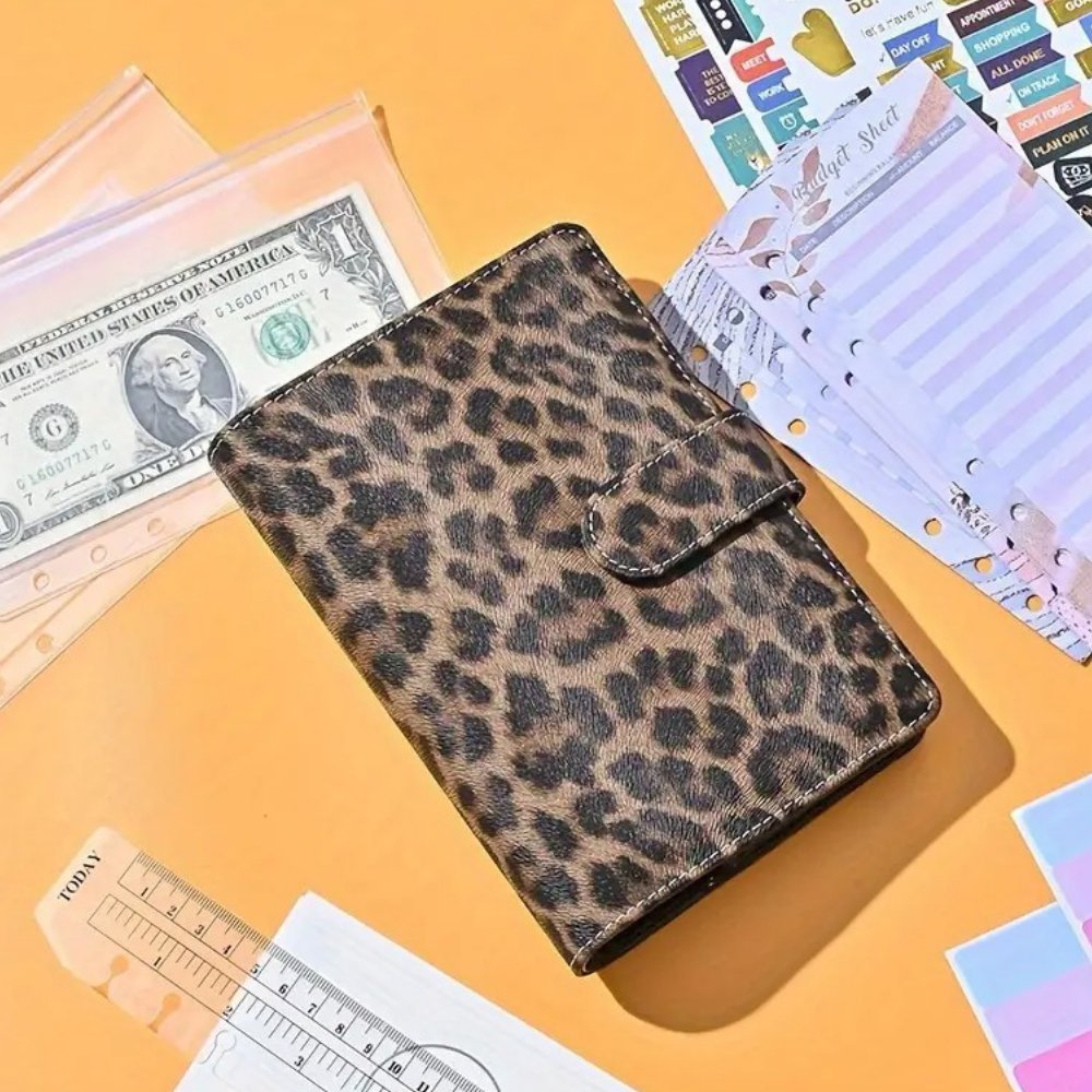 Блокнот-планер для грошей бюджету та зберігання фінансів формат А6 Леопардовий - фото 6