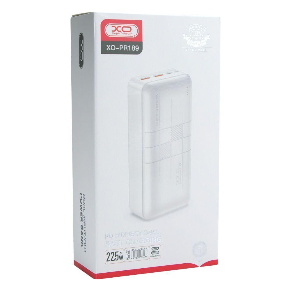 Повербанк XO PR189 30000 mAh Белый (30316945)