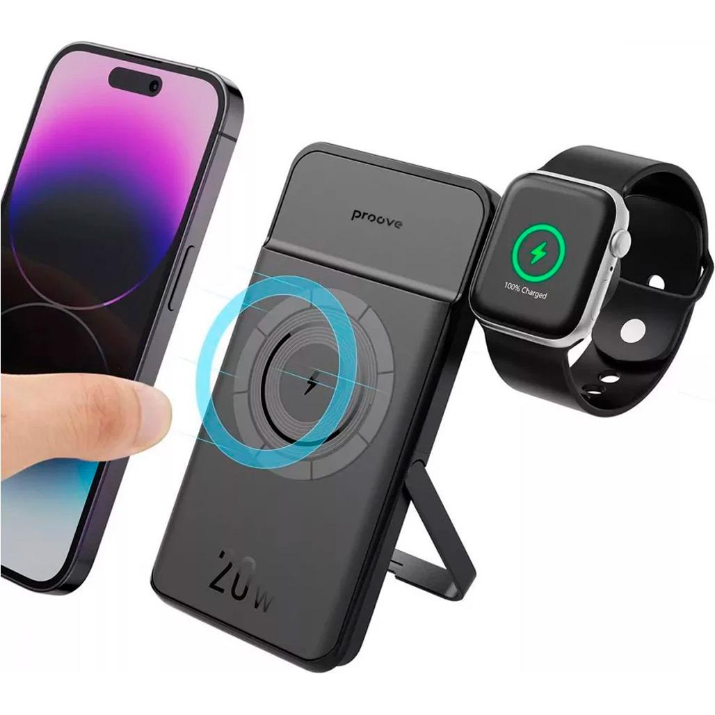 Внешний аккумулятор Proove Power Stand 2 in 1 10000 mAh 20W Black (PBPS20030001) - фото 3 Внешний аккумулятор Proove Power Stand 2 in 1 10000 mAh 20W Black (PBPS20030001) - фото 3
